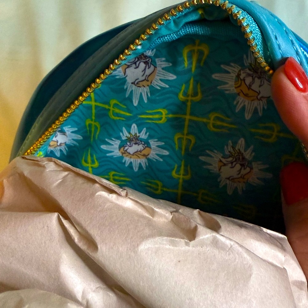 Loungefly x Disney The Little Mermaid King Triton Sequin Backpack - Picture 9 of 9